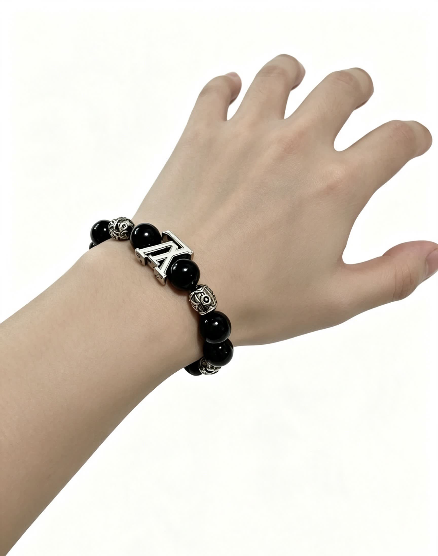 Louis Vuitton Black Beaded Bracelet